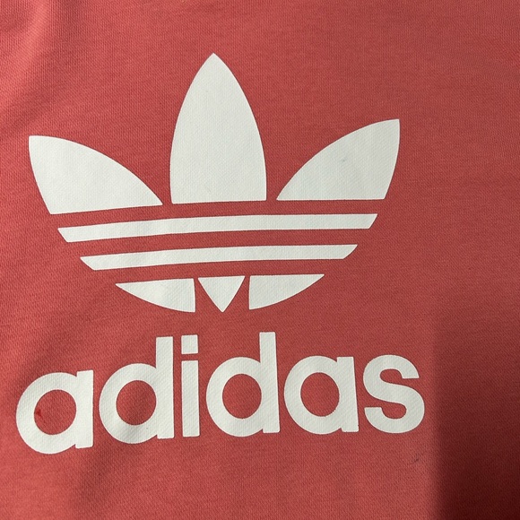 Adidas Junior, extra large trefoil long sleeve hoodie, colored dust, pink - Picture 5 of 9